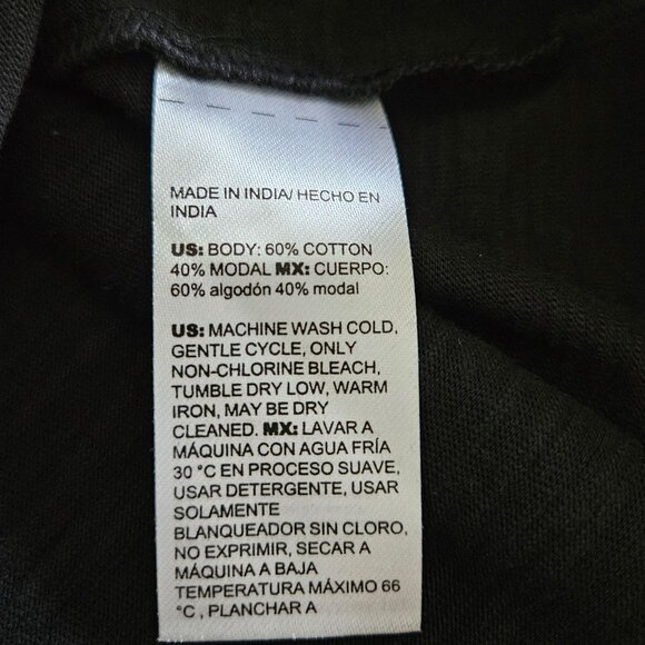 Chicos Slub Elbow-Sleeve Tee Black New With Tags Size Large - Picture 7 of 8